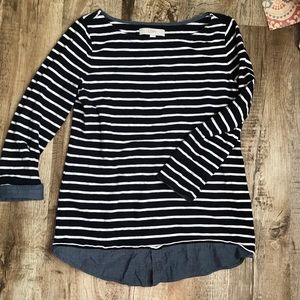 LOFT Boat Neck!! NAVY AND WHITE!